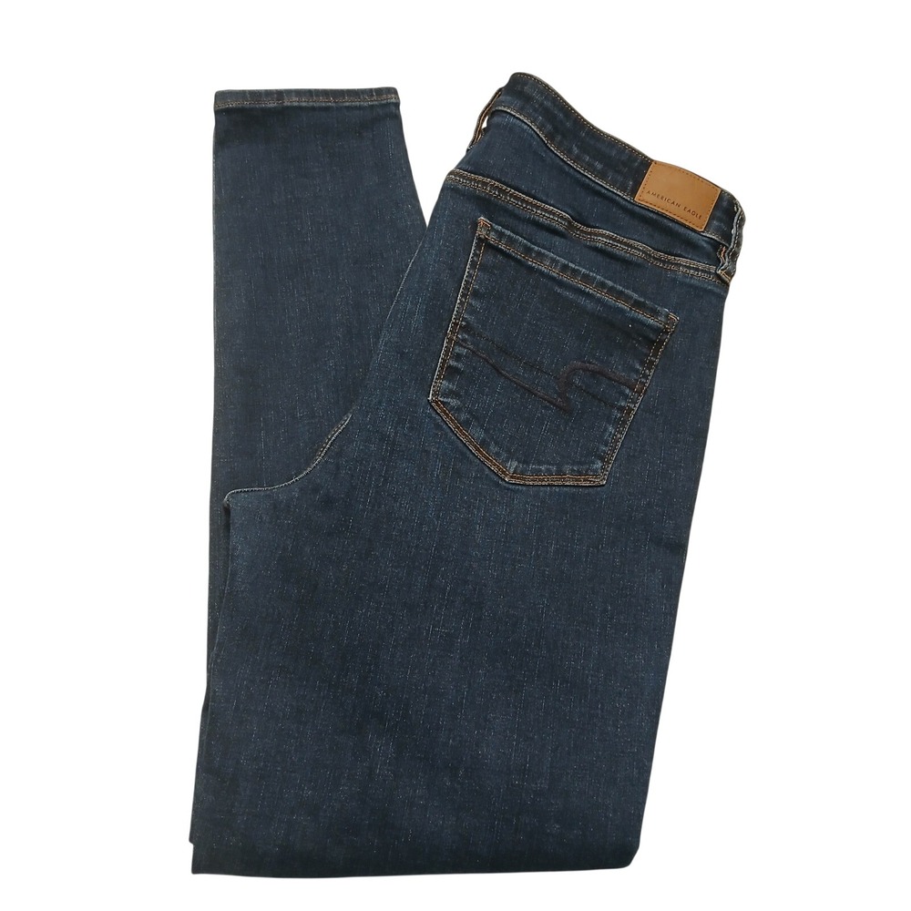 American Eagle Ne(x)t Level Stretch High Rise Skinny Jeans Dark Wash Women's 14